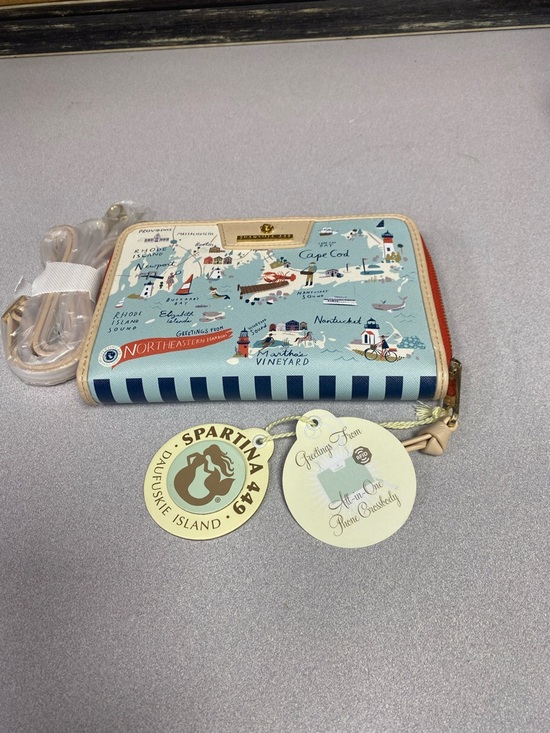 Spartina 449 Handbags - Spartina 449 Light Blue Coastal Map Wallet Crossbody